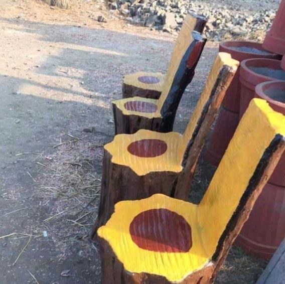 Designer cement bench