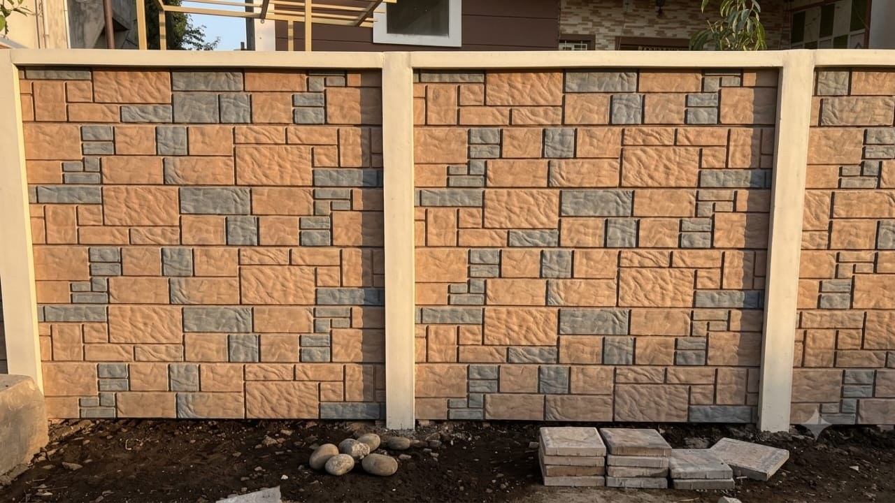 Precast decorative compound wall in Sangli